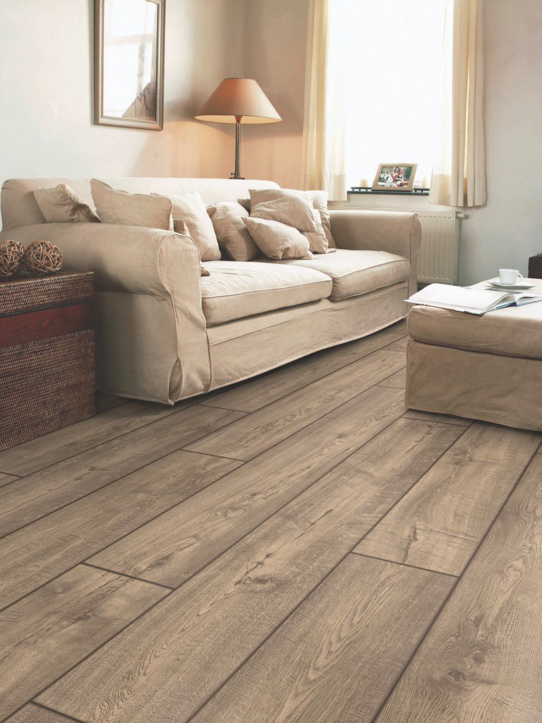 Ламинат Quick Step Impressive Дуб Дымчатый IM1993 1380×190×8 фото в интерьере